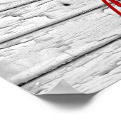 Rustikale Nautiklobster auf gewittertem Holz | Dru Poster (Ecke)