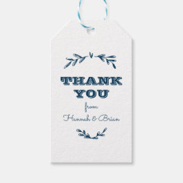 Rustikale Navy-Baby-Duschfavoriten Geschenkanhänger