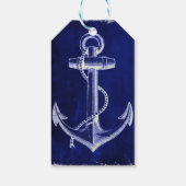 rustikale Navy Blue Anker nautische Gastgeschenk H Geschenkanhänger (Rückseite)