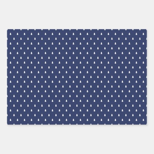 Rustikale Navy Blue Black Watch Kariert frohe Weih Geschenkpapier Set (Vorderseite 3)