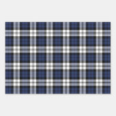Rustikale Navy Blue Black Watch Kariert frohe Weih Geschenkpapier Set (Vorderseite)
