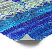 Rustikale Navy Blue Coastal Dekoration Seepferde (Ecke)