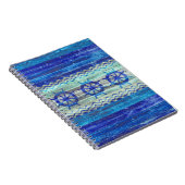 Rustikale Navy Blue Coastal Ship Wheels Notizblock (Rechte Seite)