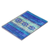 Rustikale Navy Blue Coastal Ship Wheels Notizblock (Linke Seite)