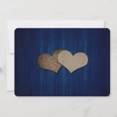 Rustikale Navy Blue Mason Jar String Lights Hochze Save The Date (Rückseite)