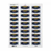 Rustikale Navy Blue Sonnenblumen Rücksendeadressen (Vorne)