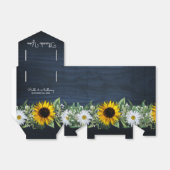 Rustikale Navy Blue Sunflower|Daisy Gastgeschenk H Geschenkschachtel (Ungefaltet)
