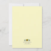 Rustikale Navy Blue Sunflower|Daisy Save the Date Einladung (Rückseite)