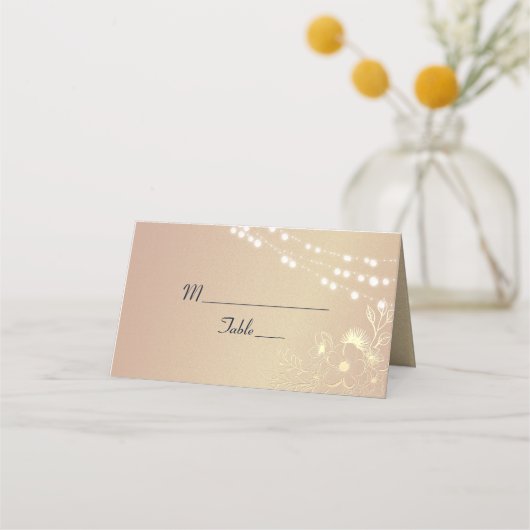 Rustikale Navy Blue Wedding Platzkarte (Vorderseite)