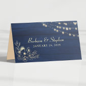 Rustikale Navy Blue Wedding Platzkarte