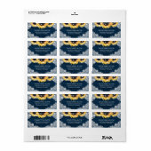Rustikale Navy Blue Wood Sunflower Address Labels Adressaufkleber (Vorne)