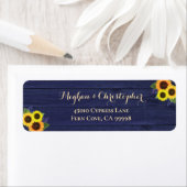 Rustikale Navy Blüten Hochzeitsstimmung Rücksendea (Insitu)