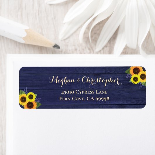 Rustikale Navy Blüten Hochzeitsstimmung Rücksendea (Insitu)