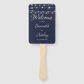 Rustikale Navy-Holz-String-Lichter Fächer (Vorderseite)