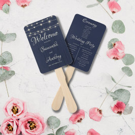 Rustikale Navy-Holz-String-Lichter Fächer