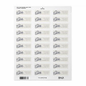 Rustikale Navy Pine Woods Mountain Sketch-Adresse (Vorne)