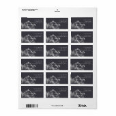 Rustikale Navy Pine Woods Mountain Sketch-Adresse Adressaufkleber (Vorne)