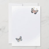 Rustikale Navy & Pink Butterfly-Party Einladung (Rückseite)