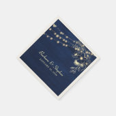 Rustikale Navy-String-Lights Hochzeit von Napkins Serviette (Ecke)