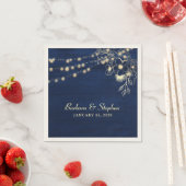Rustikale Navy-String-Lights Hochzeit von Napkins Serviette (Beispiel)