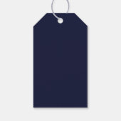Rustikale Navy String Lights Weding Geschenkanhänger (Rückseite)