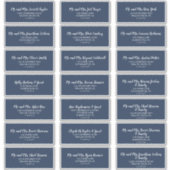Rustikale Navy und White Wedding Guest Address Lab Aufkleber (Vorderseite)