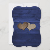 Rustikale Navyblaue Holz-Sonnenblumen-Hochzeit Save The Date (Rückseite)