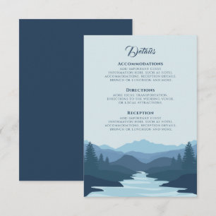 Rustikale Nebelgebirgshochzeitsdetails RSVP Karte