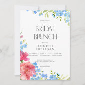 Rustikale Nelken und vergessen Sie Me Nots Bridal  Einladung (Vorderseite)