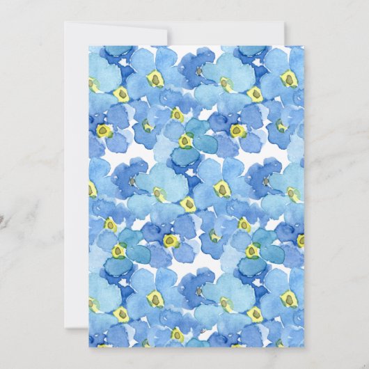 Rustikale Nelken und vergessen Sie Me Nots Bridal Einladung (Rückseite)