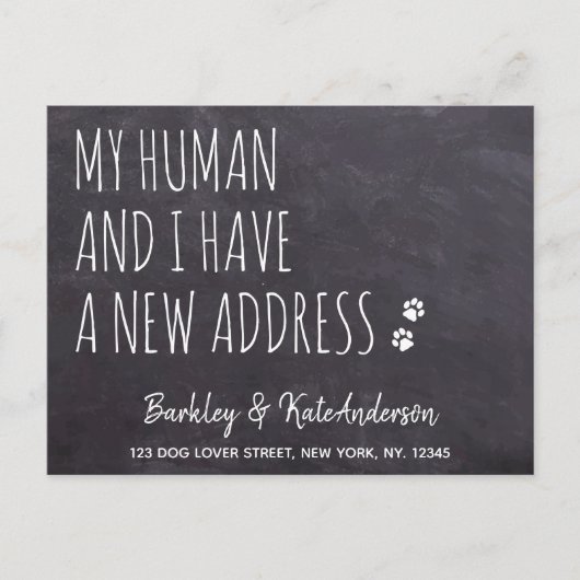 Rustikale neue Adressenverschiebung Ankündigungspostkarte (Vorderseite)