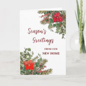 Rustikale neue Zuhause Weihnachtskarte Karte (Vorderseite)