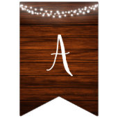 Rustikale neue Zuhause Woodgrain & Faillights Will Wimpelkette (Zweite Fahne)