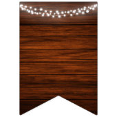 Rustikale neue Zuhause Woodgrain & Faillights Will Wimpelkette (Dritte Fahne)