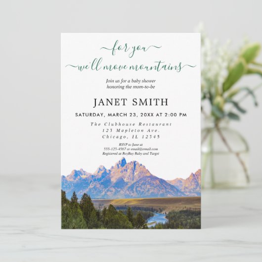 Rustikale neutrale Babydusche Einladung (Stehend Vorderseite)