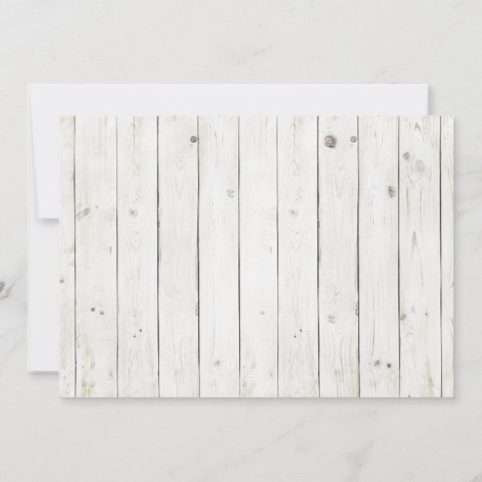 Rustikale neutrale Babydusche Einladung (Rückseite)