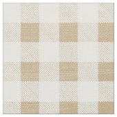 Rustikale neutrale Beige Brown Gingham Buffalo Kar Stoff (Nahaufnahme)