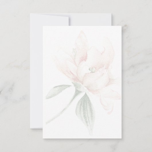 Rustikale, neutrale Blütenfarben Save the Date (Rückseite)