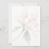 Rustikale, neutrale Blütenhochzeit Einladung (Rückseite)