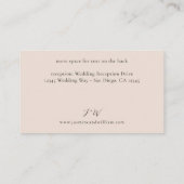 Rustikale neutrale Boho Blumendetails S2- Beige Begleitkarte (Rückseite)