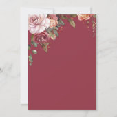 Rustikale neutrale Boho-Blumenhochzeit Einladung (Rückseite)