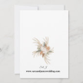 Rustikale neutrale Boho-Blumenzelleneinladung Einladung (Rückseite)