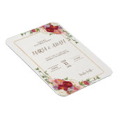 Rustikale neutrale Boho-Blumenzelleneinladung Magnet (Rechte Seite)