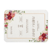 Rustikale neutrale Boho-Blumenzelleneinladung Magnet (Horizontal)