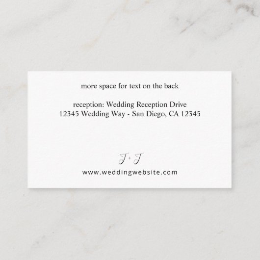 Rustikale neutrale Boho Floral Begleitkarte (Rückseite)