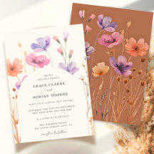 Rustikale neutrale Boho Floral Mocha Mousse Weddin