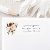 Rustikale neutrale Boho Floral S2 Rücksendeadresse (Insitu)