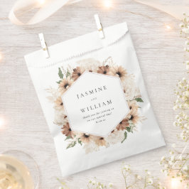 Rustikale neutrale Boho Floral Wedding S2 Geschenktütchen
