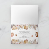 Rustikale neutrale Boho-Hochzeit Dankeskarte (Innenseite)
