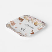 Rustikale neutrale Boho-Hochzeit Pappteller (Gewinkelt)